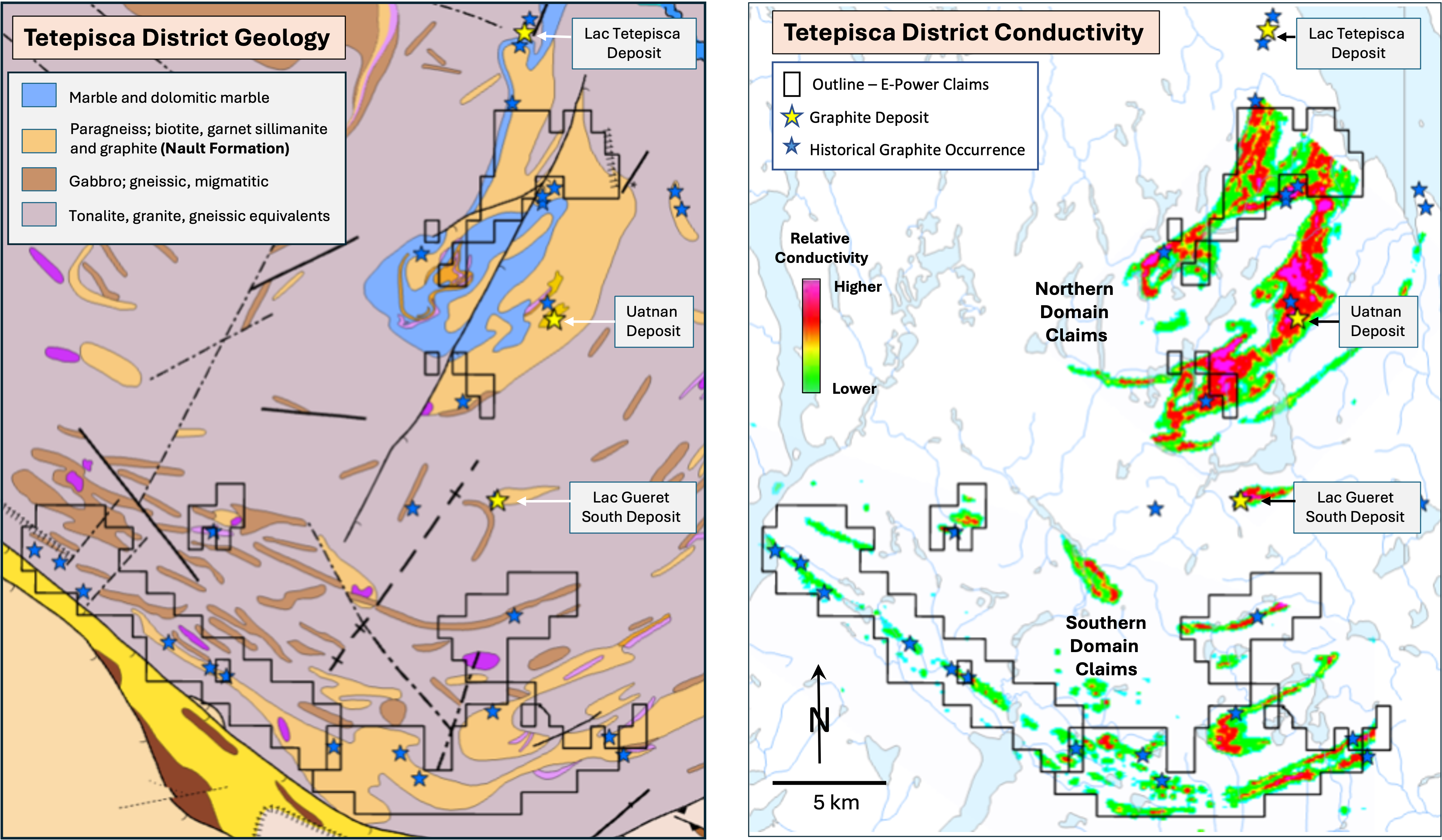 Tetepisca District Geology and Conductivity side-by-side